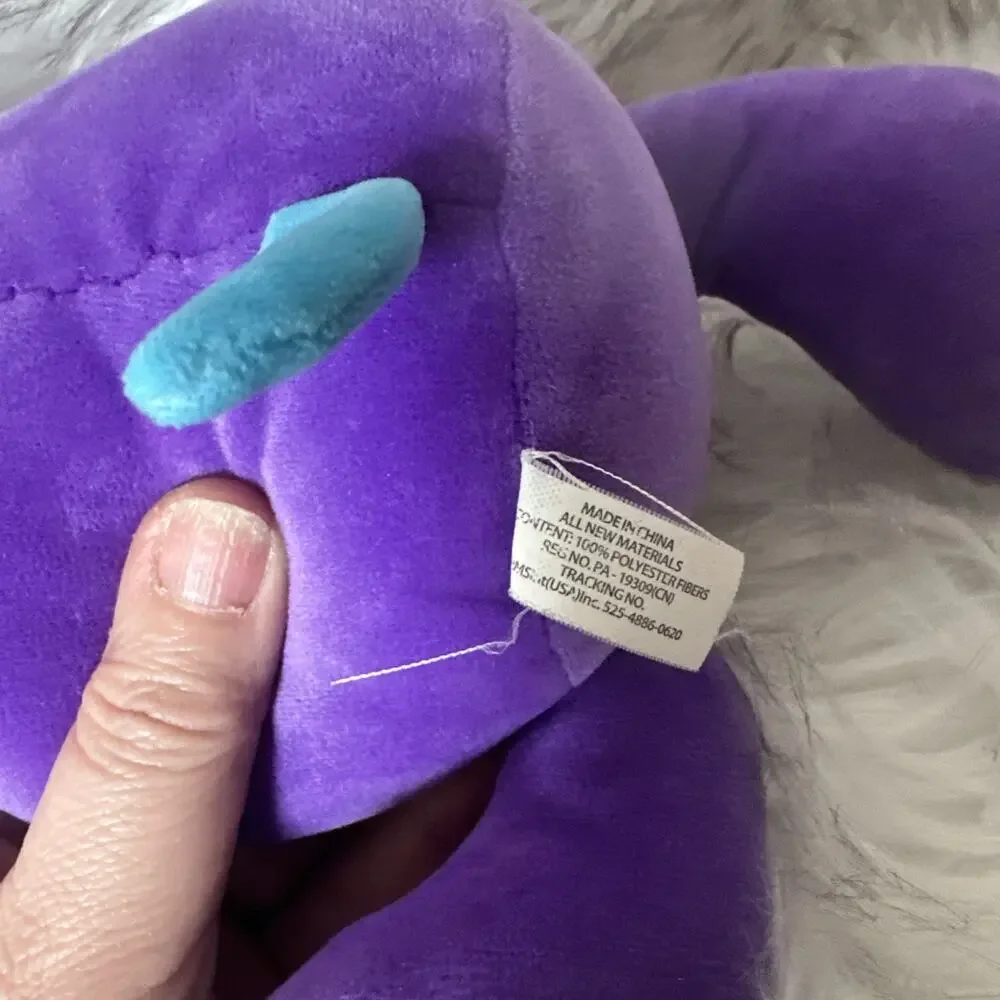 Grafix Plushie Cuties Soft Purple Dinosauar Unicorn Stuffed Animal